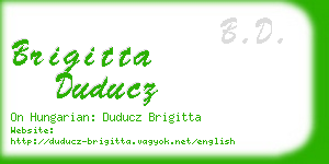 brigitta duducz business card